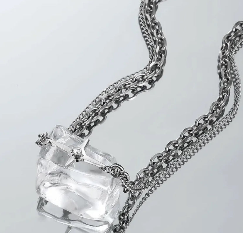 Men’s double layered necklace