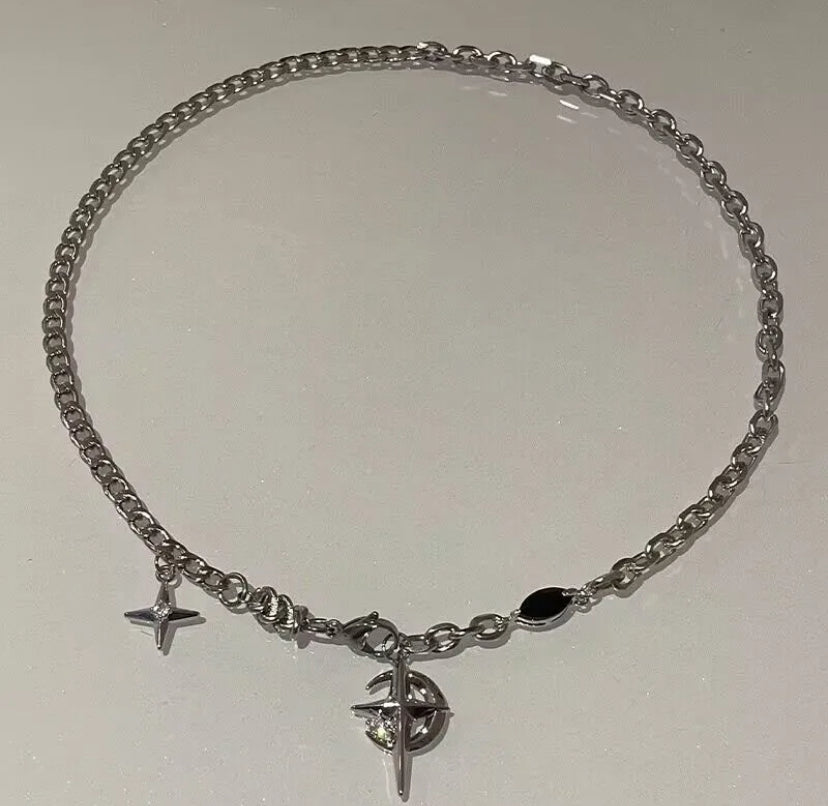 Cross star men’s necklace