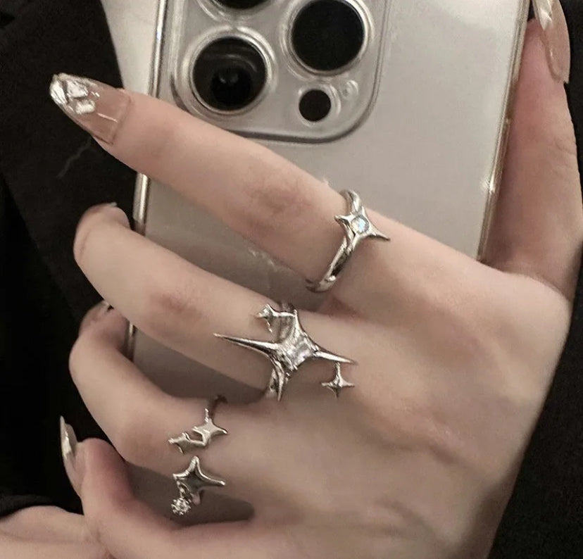 Geometric star ring set