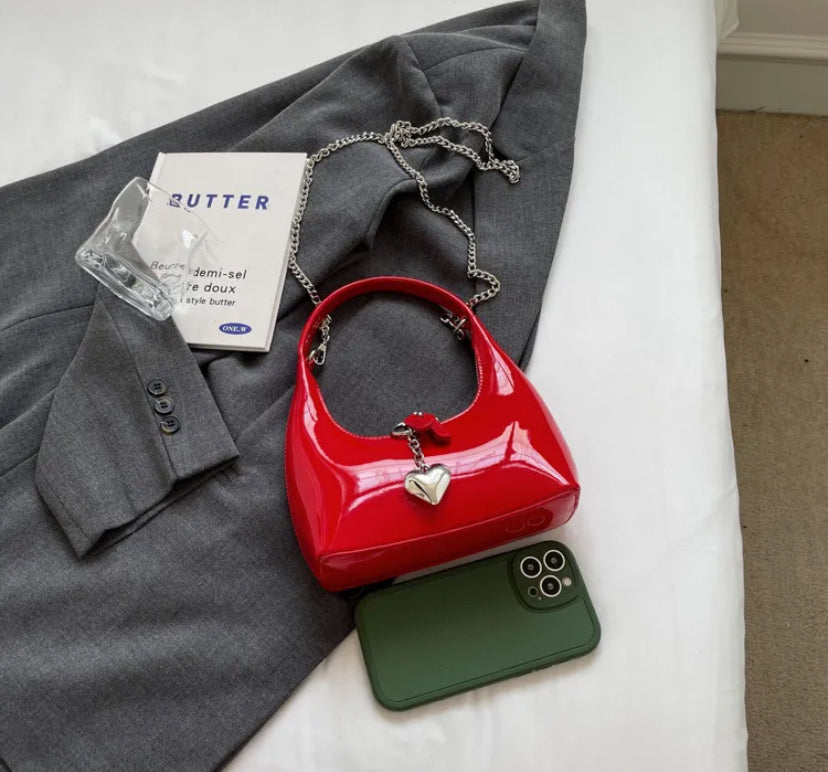 Y2k cherry red handbag