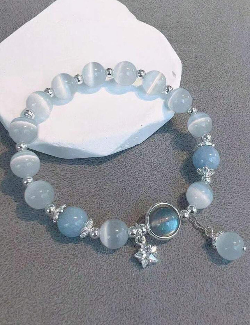 Glass beaded butterfly bracelet