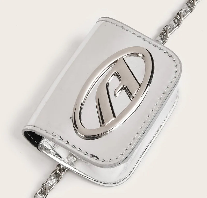 Leather y2k coin purce belt