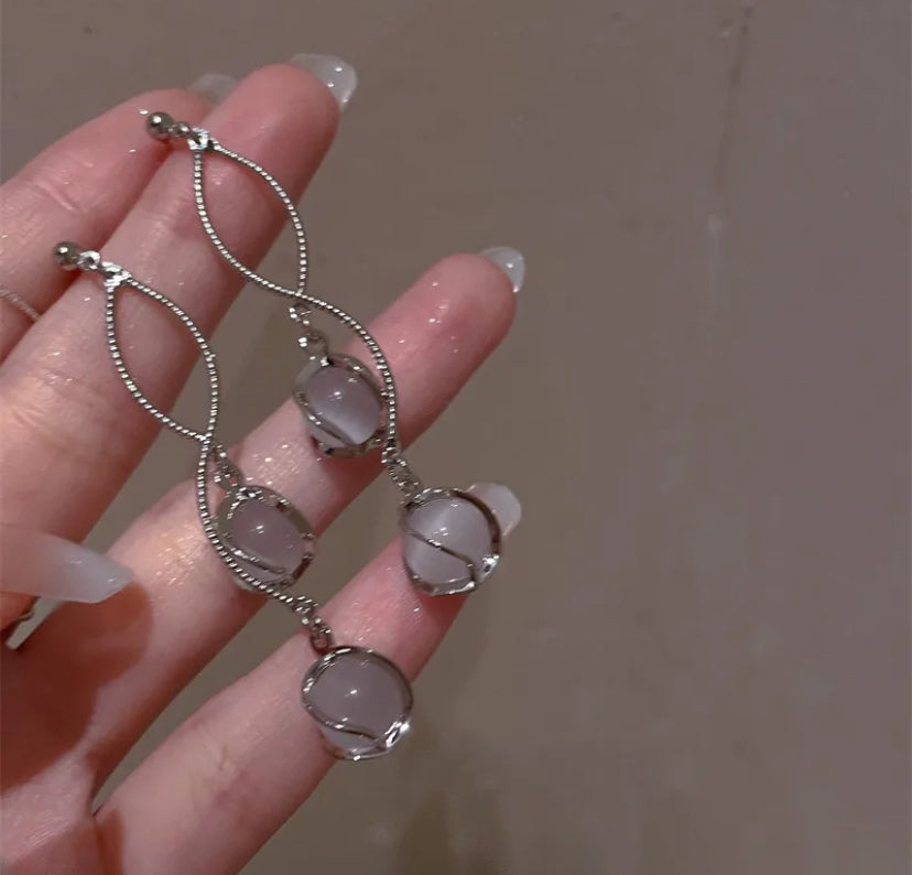 Alloy plating drop earrings