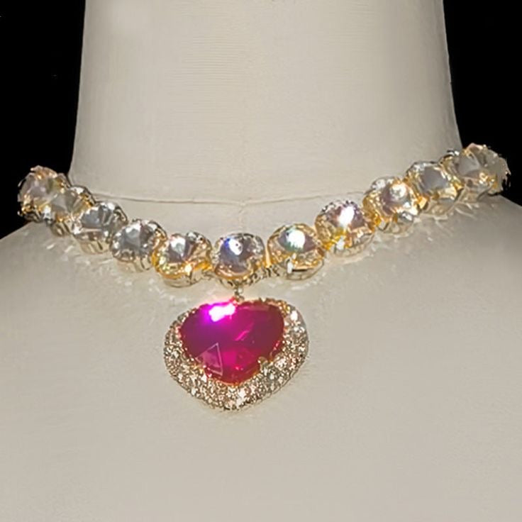 Princess diary charm necklace and earring