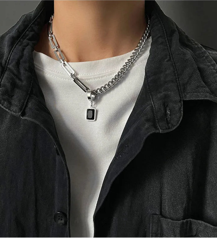 Titanium steel ins necklace