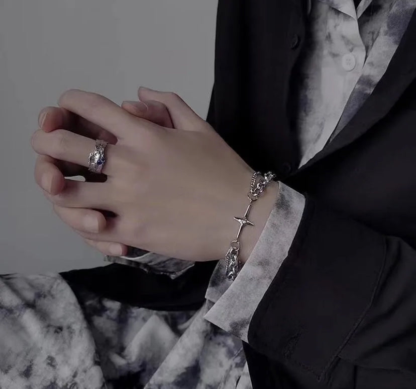 Star alloy plating rhinestone bracelet