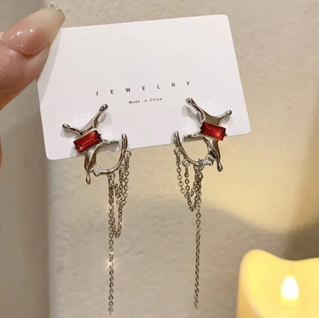 Rhinestone detaild y2k earrings