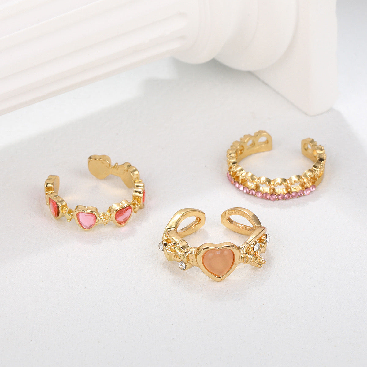 Chrome heart silver ring