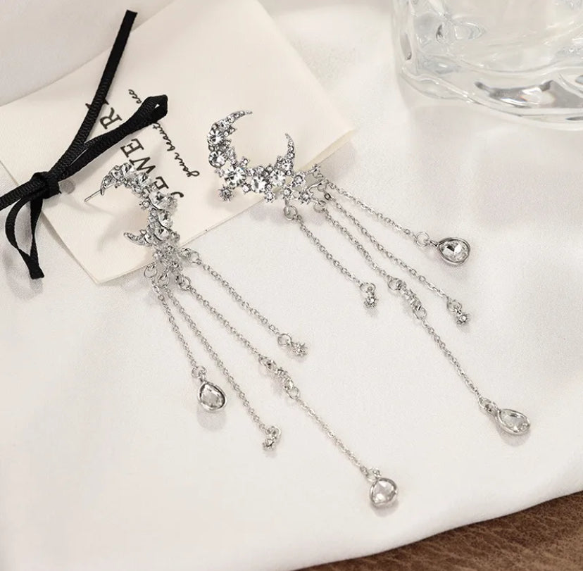 Midnight moon earrings