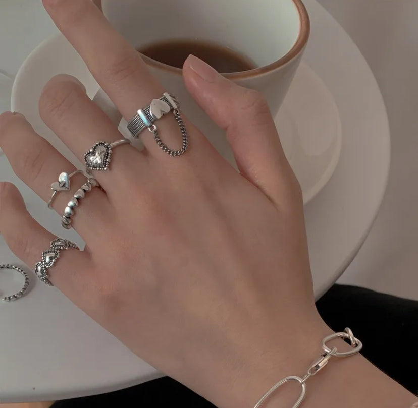 Geometric alloy ring set