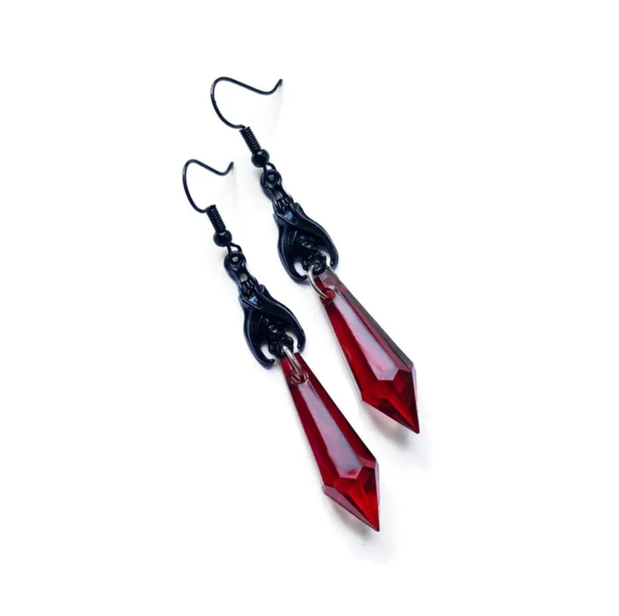 Gothic drop crystal earrings