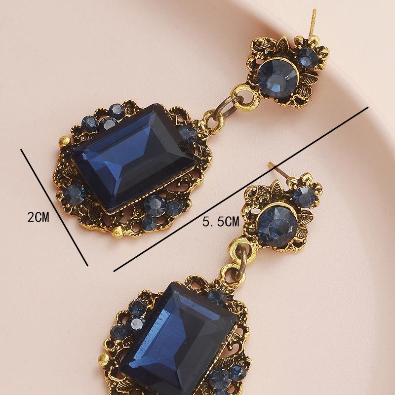 ethnic style gemstone earrings
