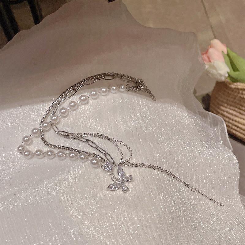butterfly necklace ring set