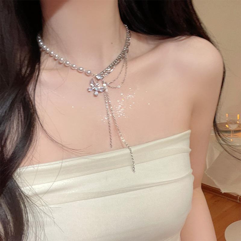 butterfly necklace ring set