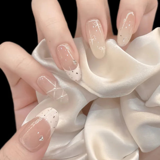 Ballerina coquette handmade nails