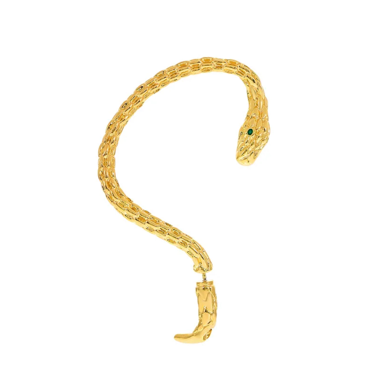 Wrapped snake ear-cuff single piece