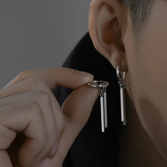 Stainless steel men’s earring (single)