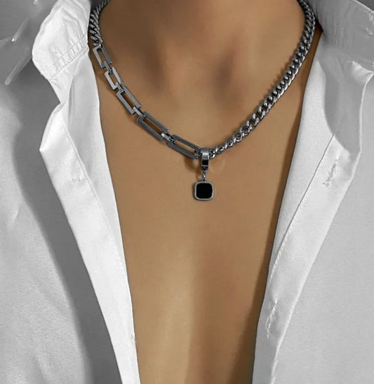 Titanium steel ins necklace