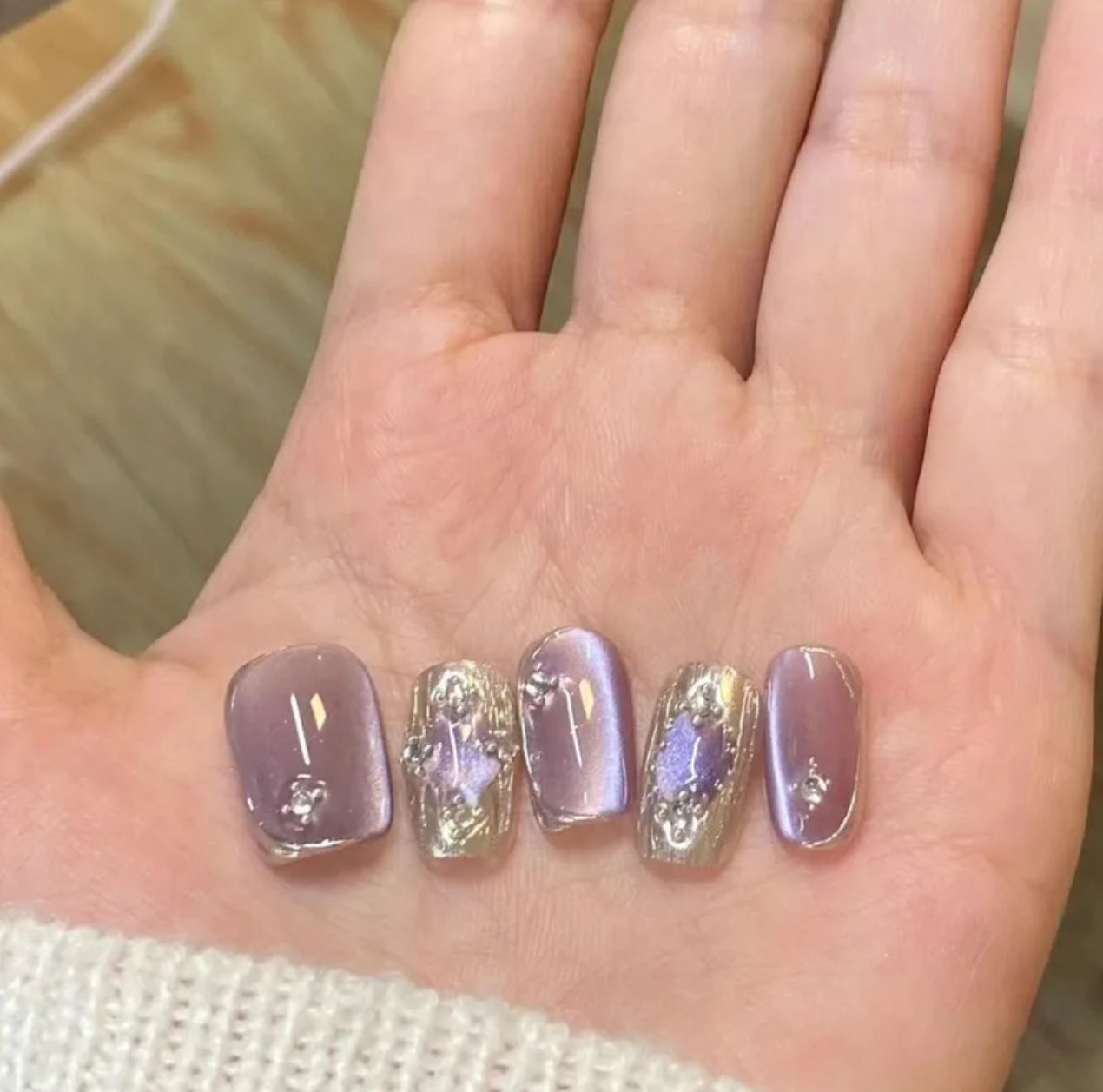 Magic mirror handmade nails