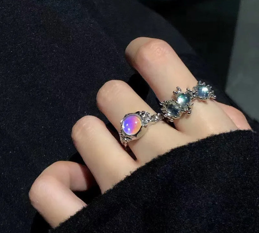 Shooting star rings