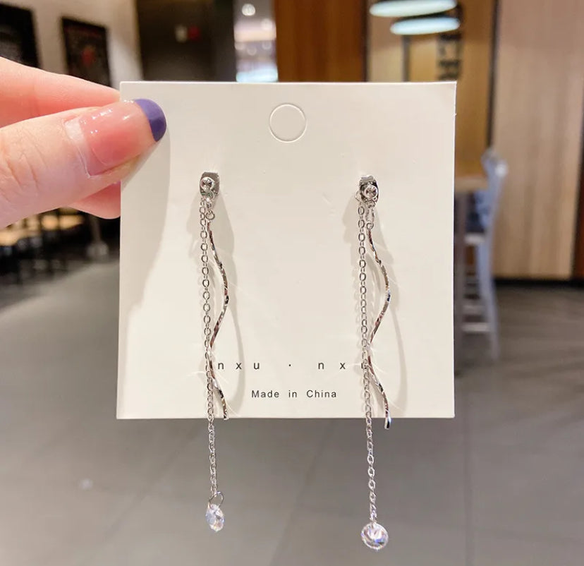 Alloy drop earrings