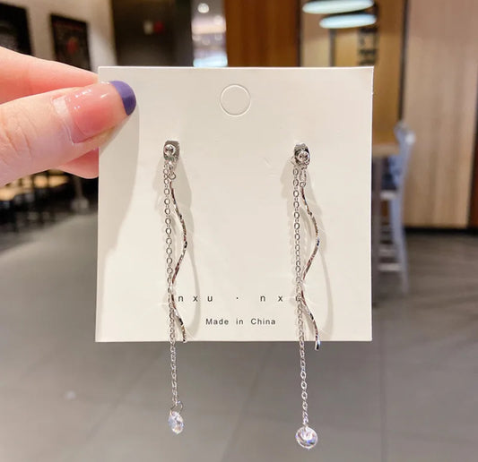 Alloy drop earrings