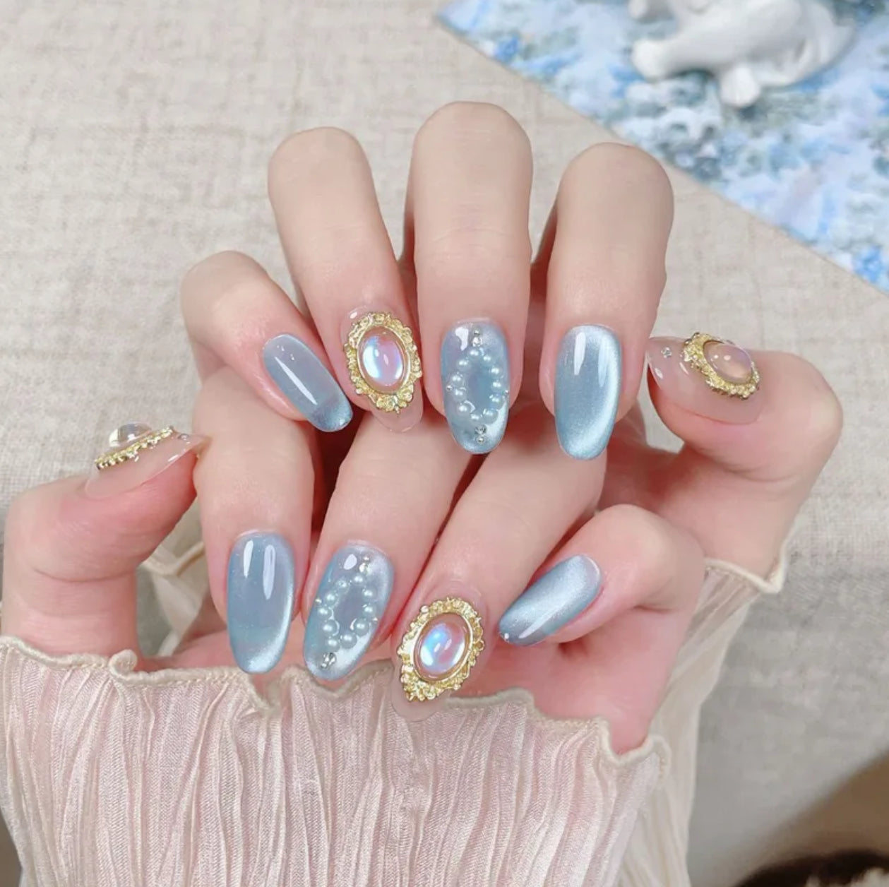 Magic mirror handmade press on nails