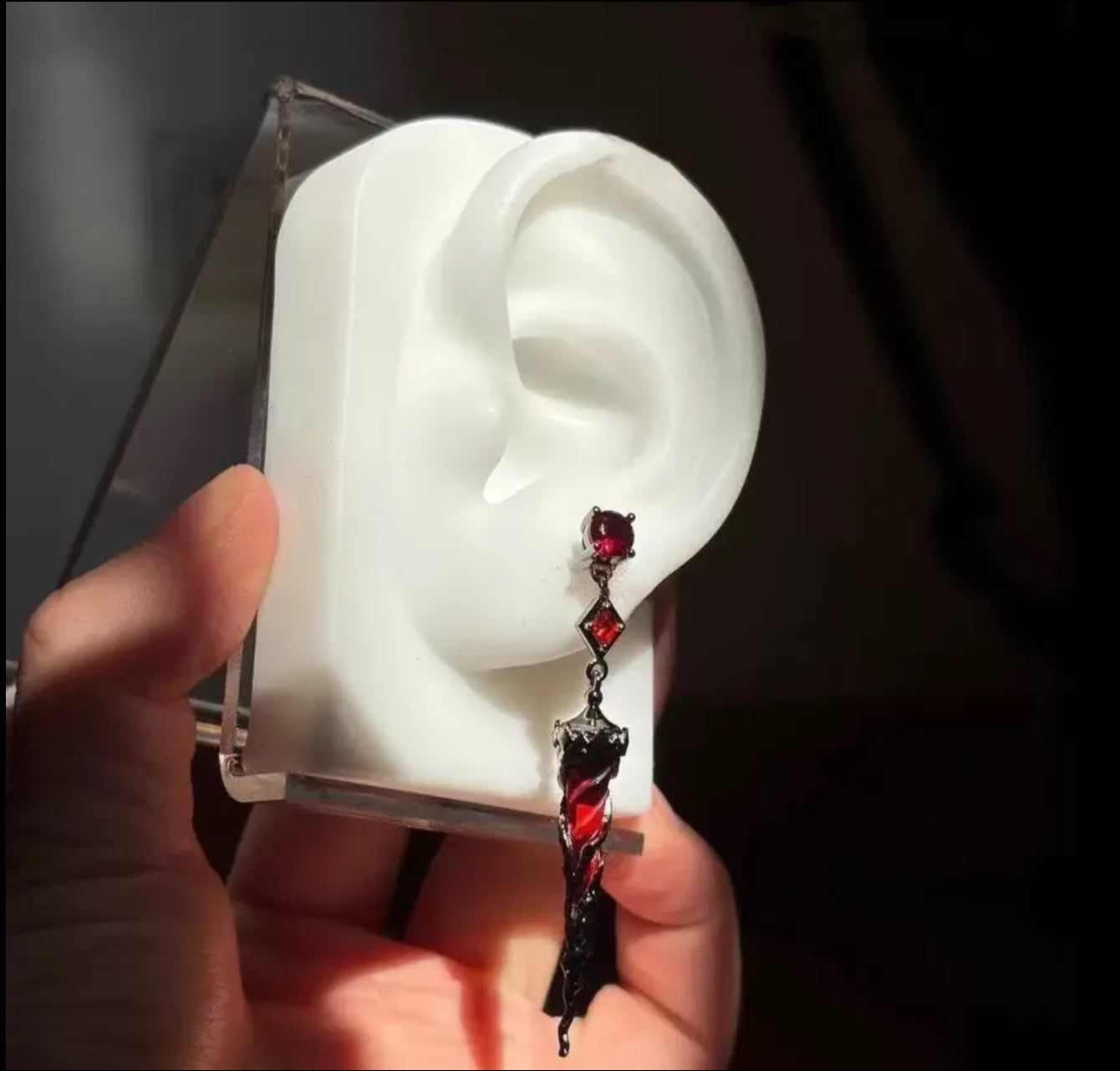 Bleeding dagger earring
