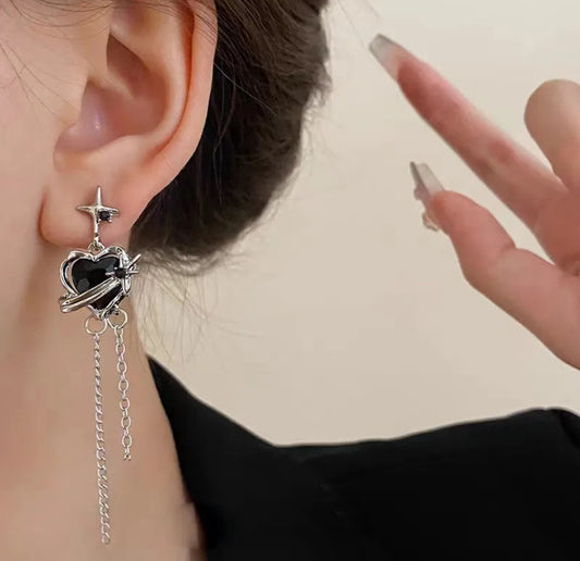 Ig style heart shaped earring