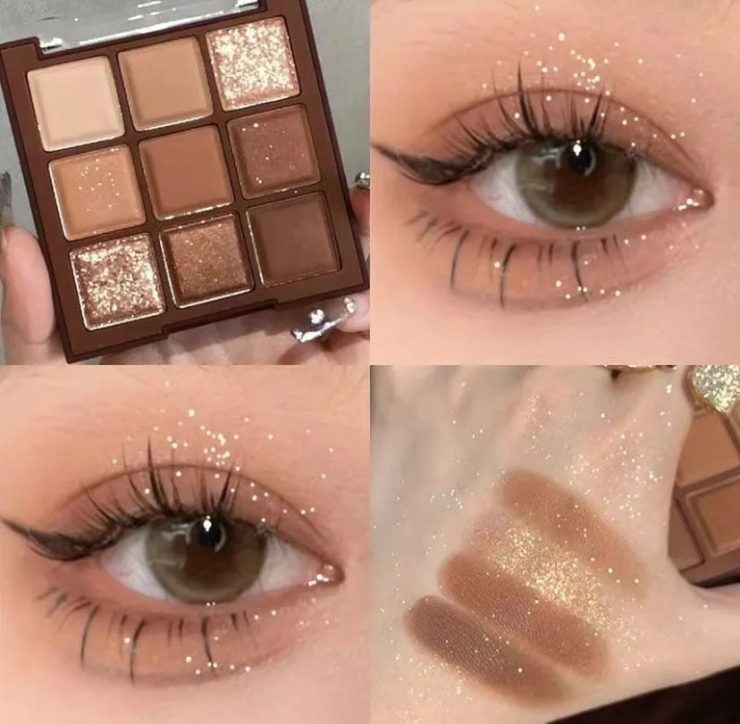 Nine colours chocolate eyeshadow palette