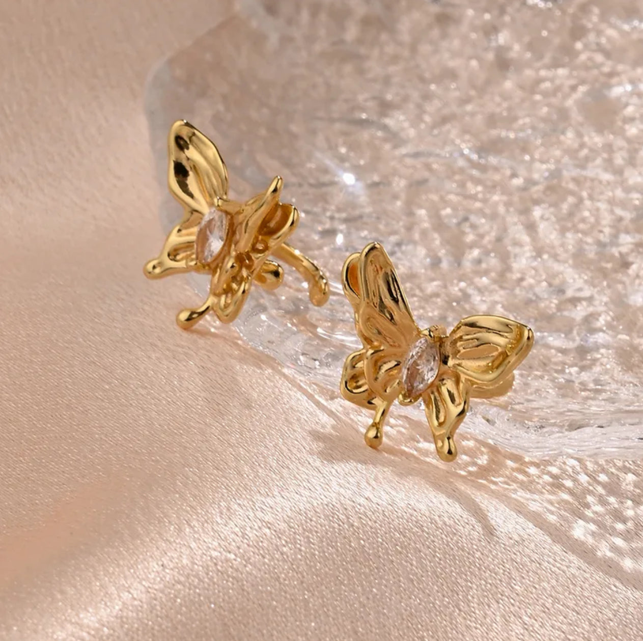 Butterfly star helix earcuff pair