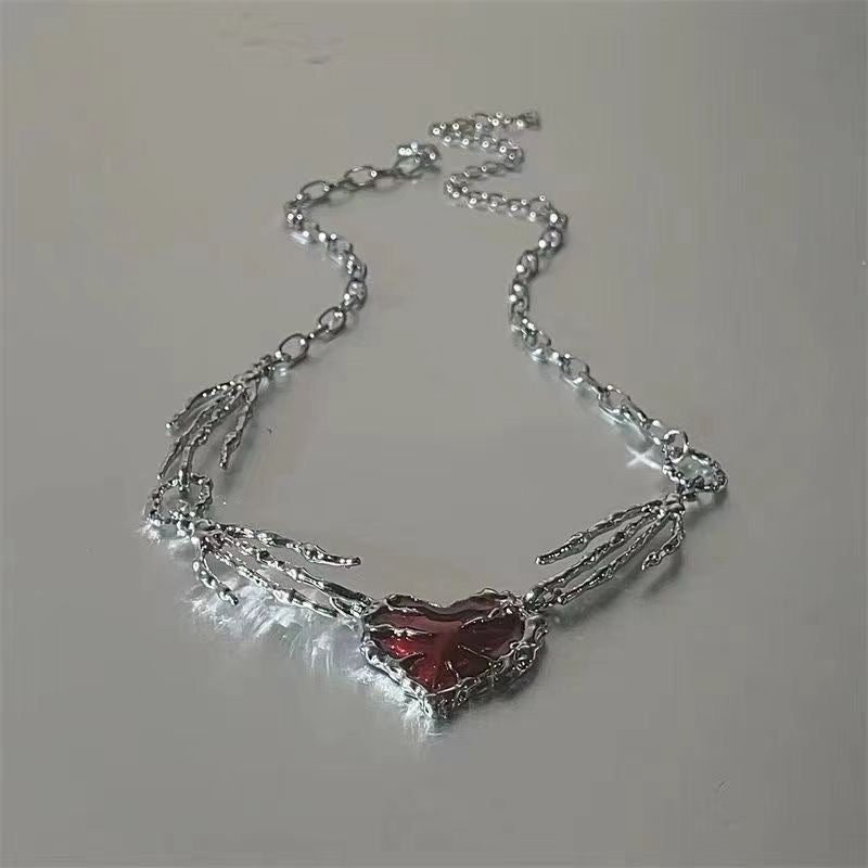 Forbidden love skull necklace