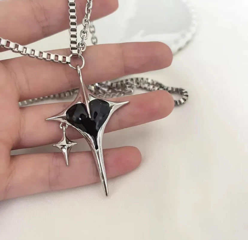 Patchwork alloy necklace