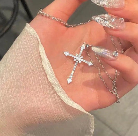 Rhinestone cross pendant