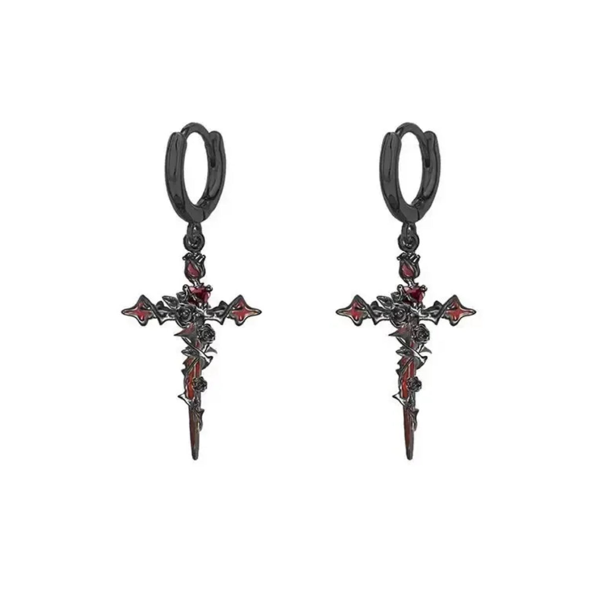Rose thorn earrings