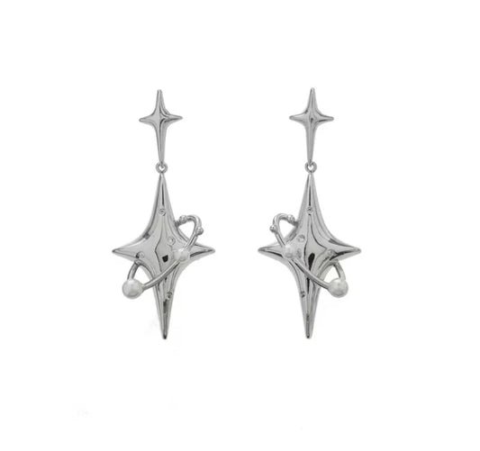 Geometric star earrings