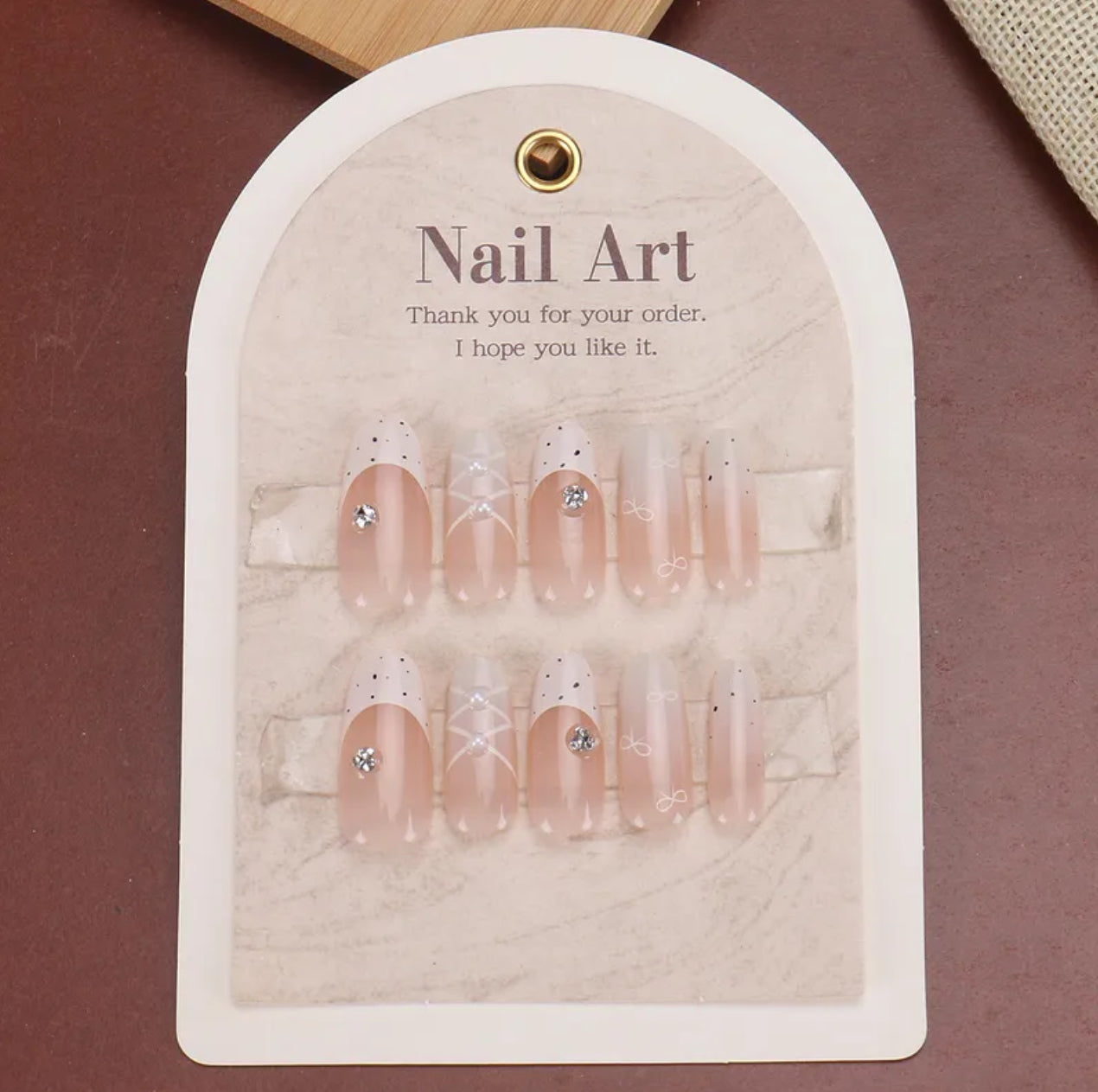 Ballerina coquette handmade nails
