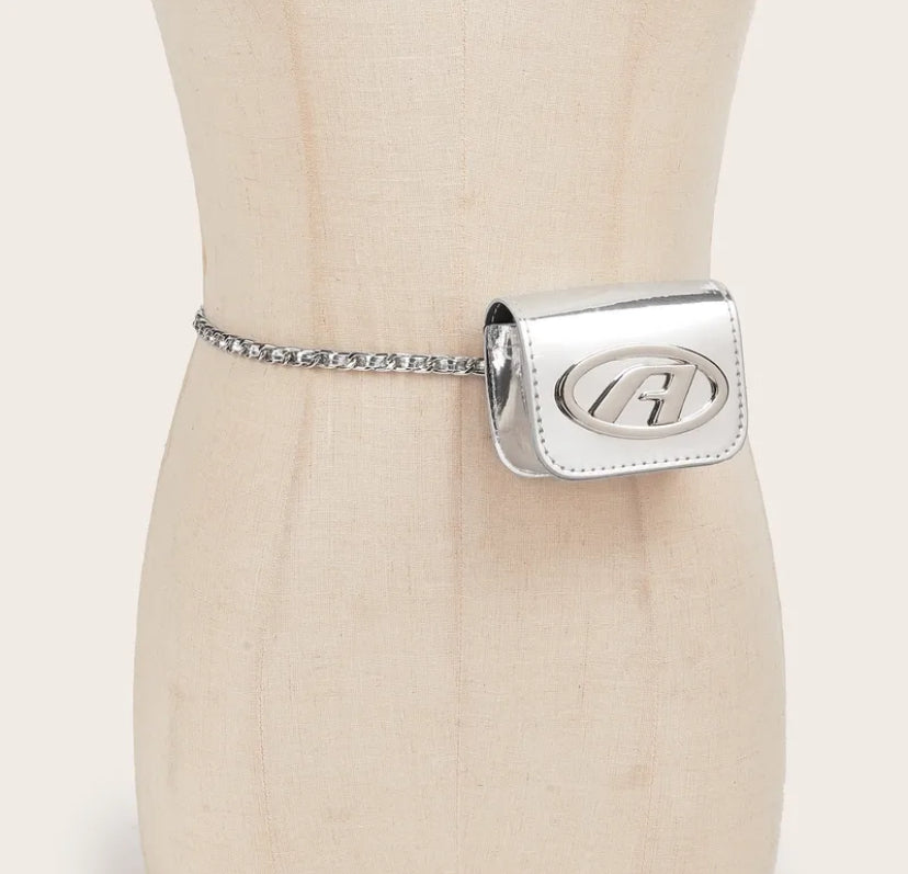 Leather y2k coin purce belt