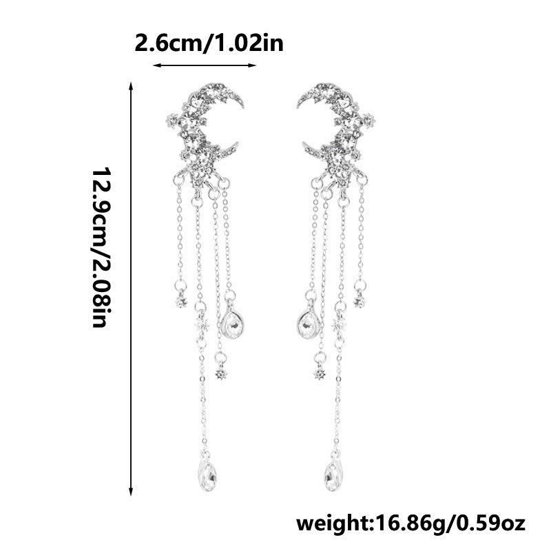 Midnight moon earrings
