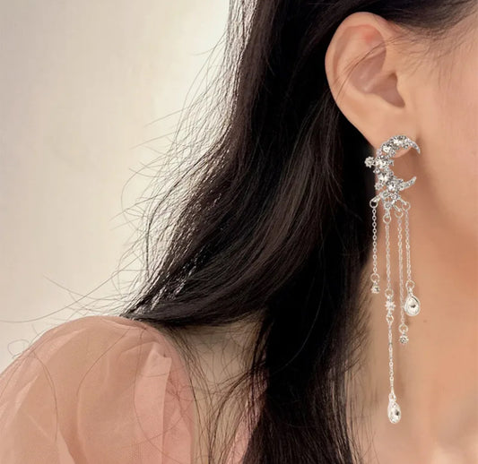 Midnight moon earrings