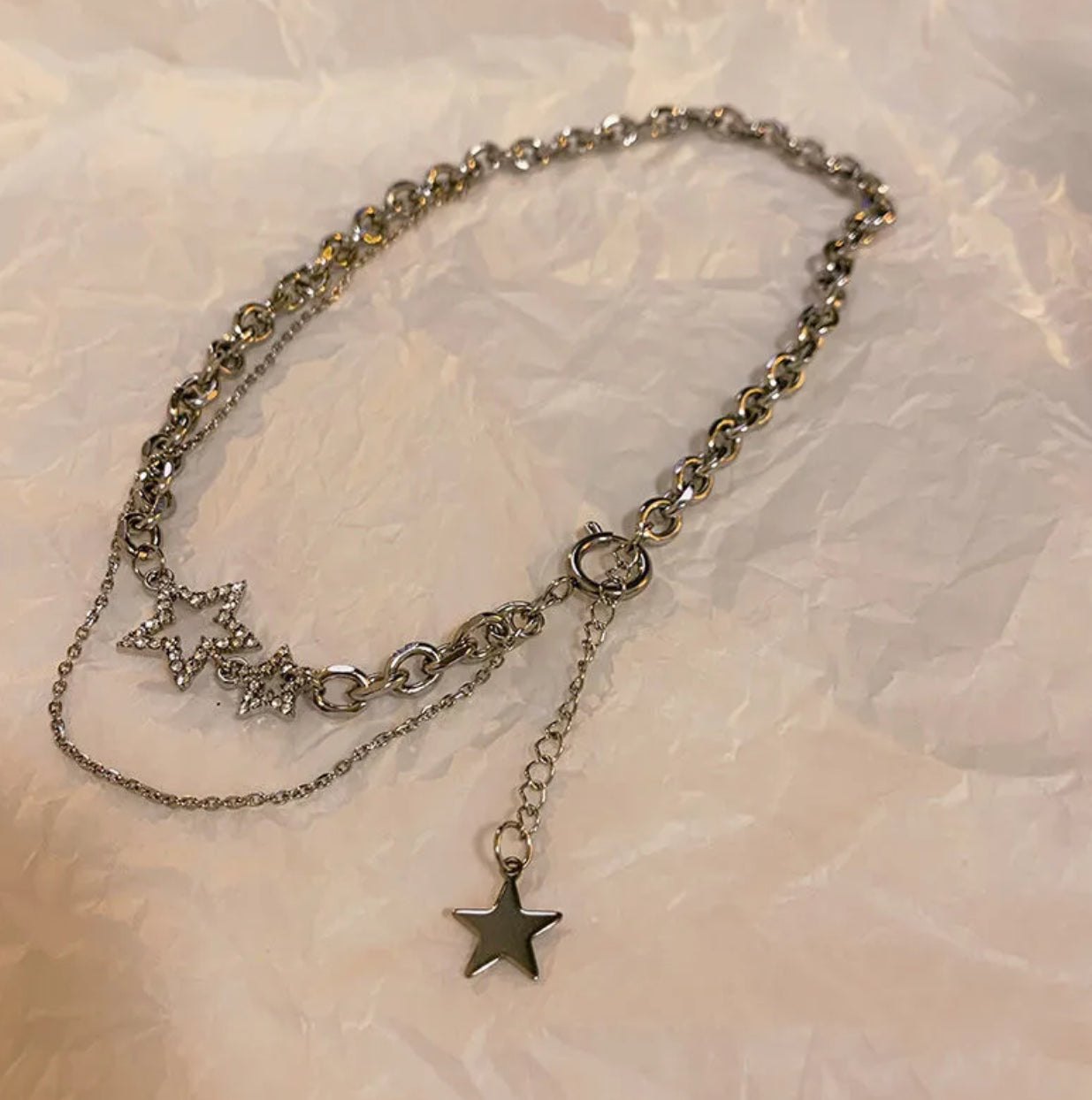 Y2k star chain necklace