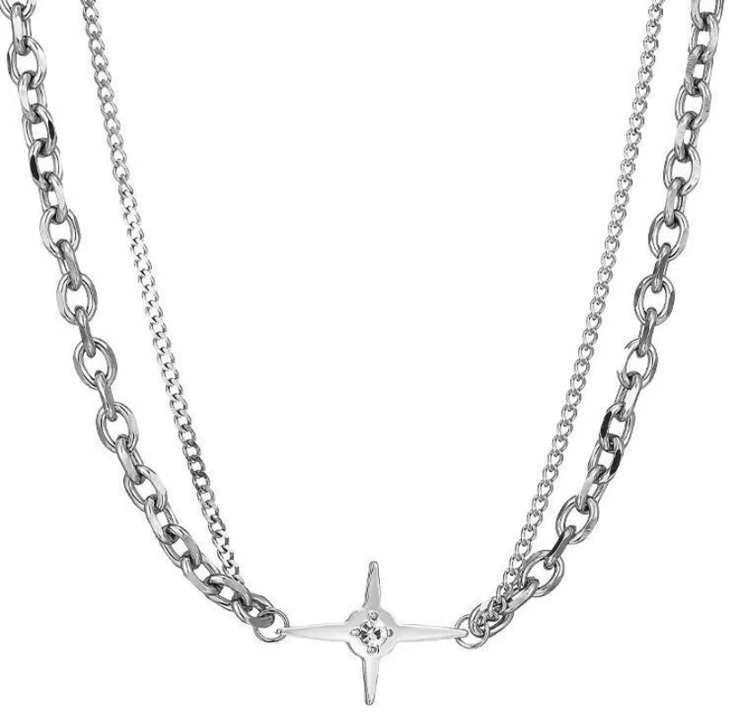 Men’s double layered necklace