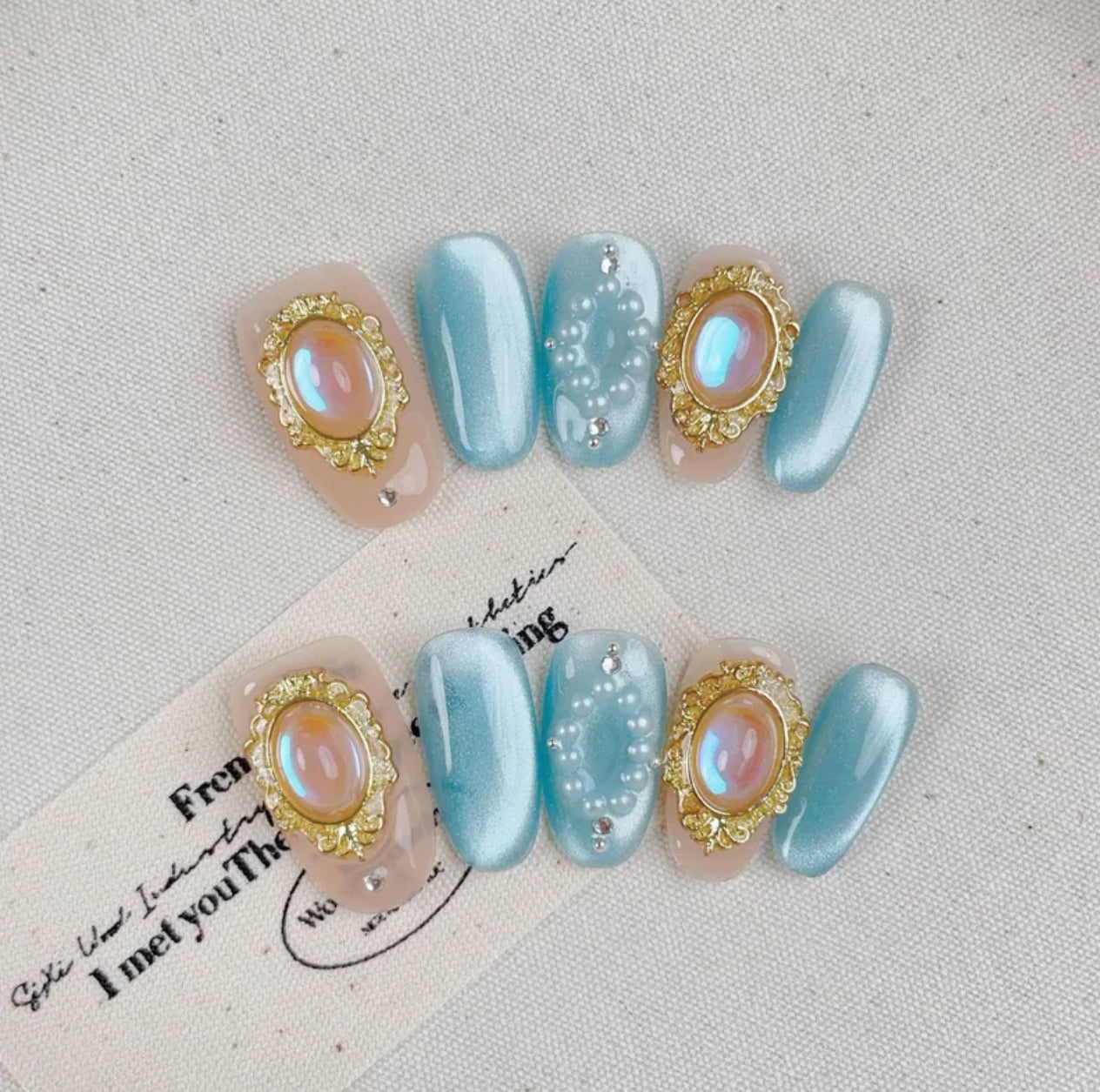 Magic mirror handmade press on nails