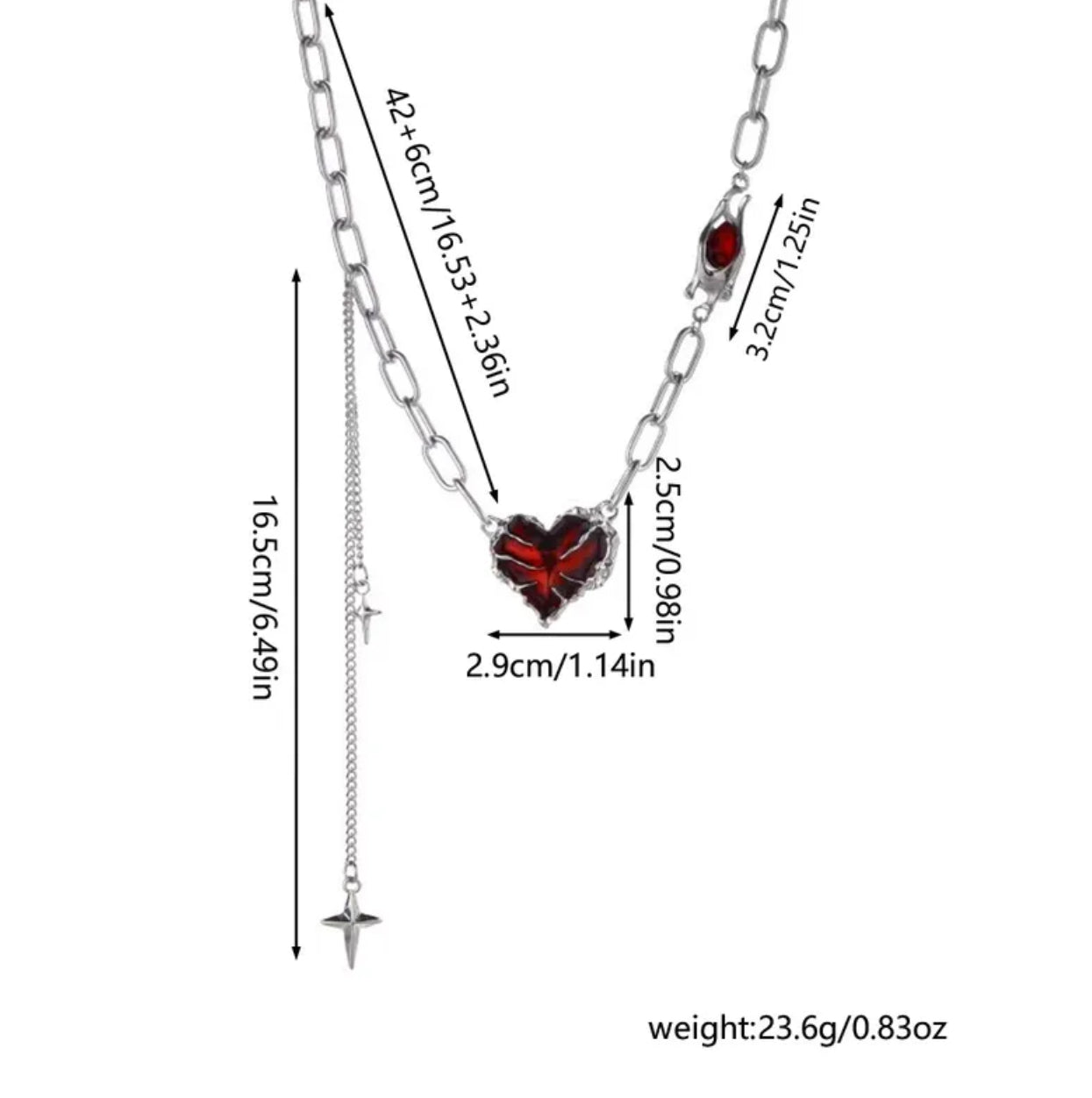 Twisted valentine necklace