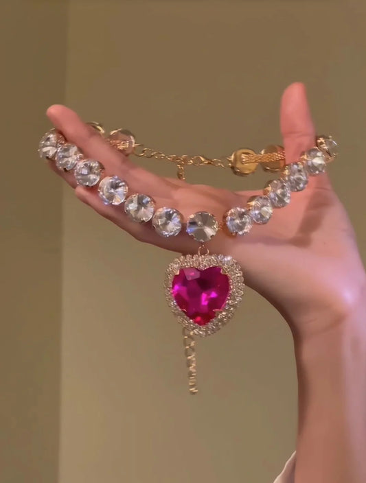 Princess diary charm necklace and earring