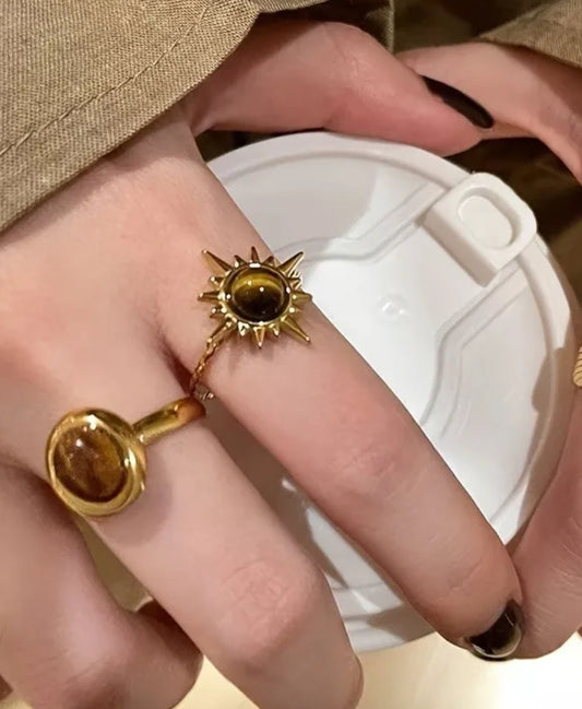 Sun-kissed ring set