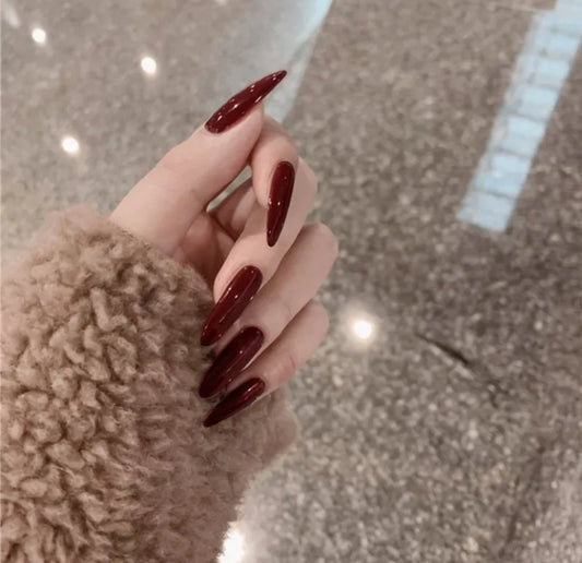 Cherry red gothic nails