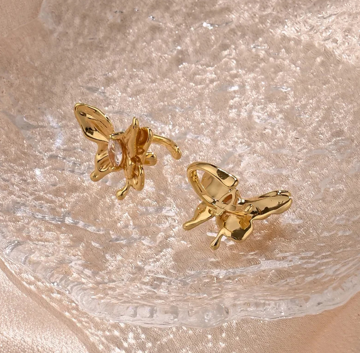 Butterfly star helix earcuff pair