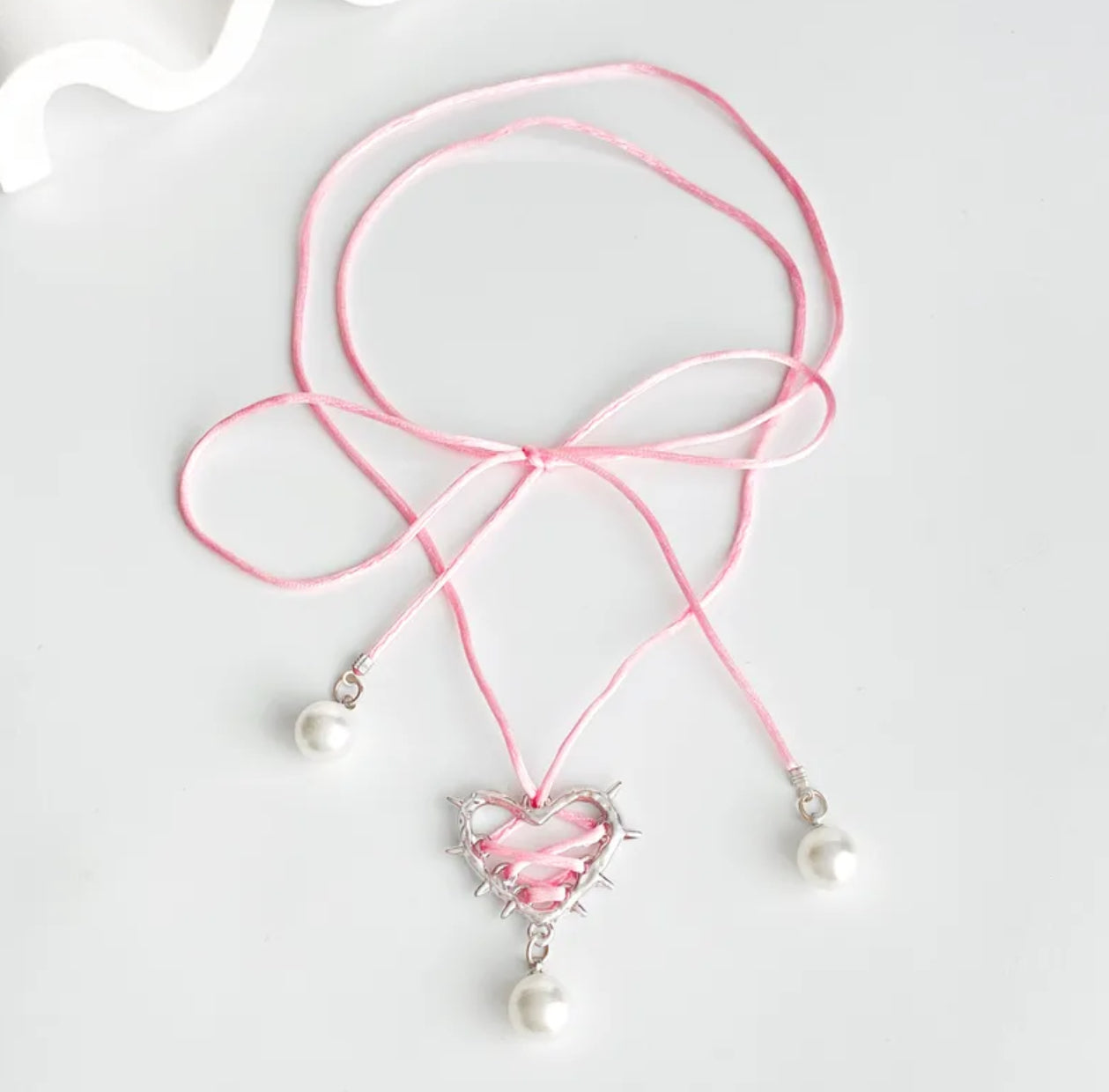Coquette heart pendant