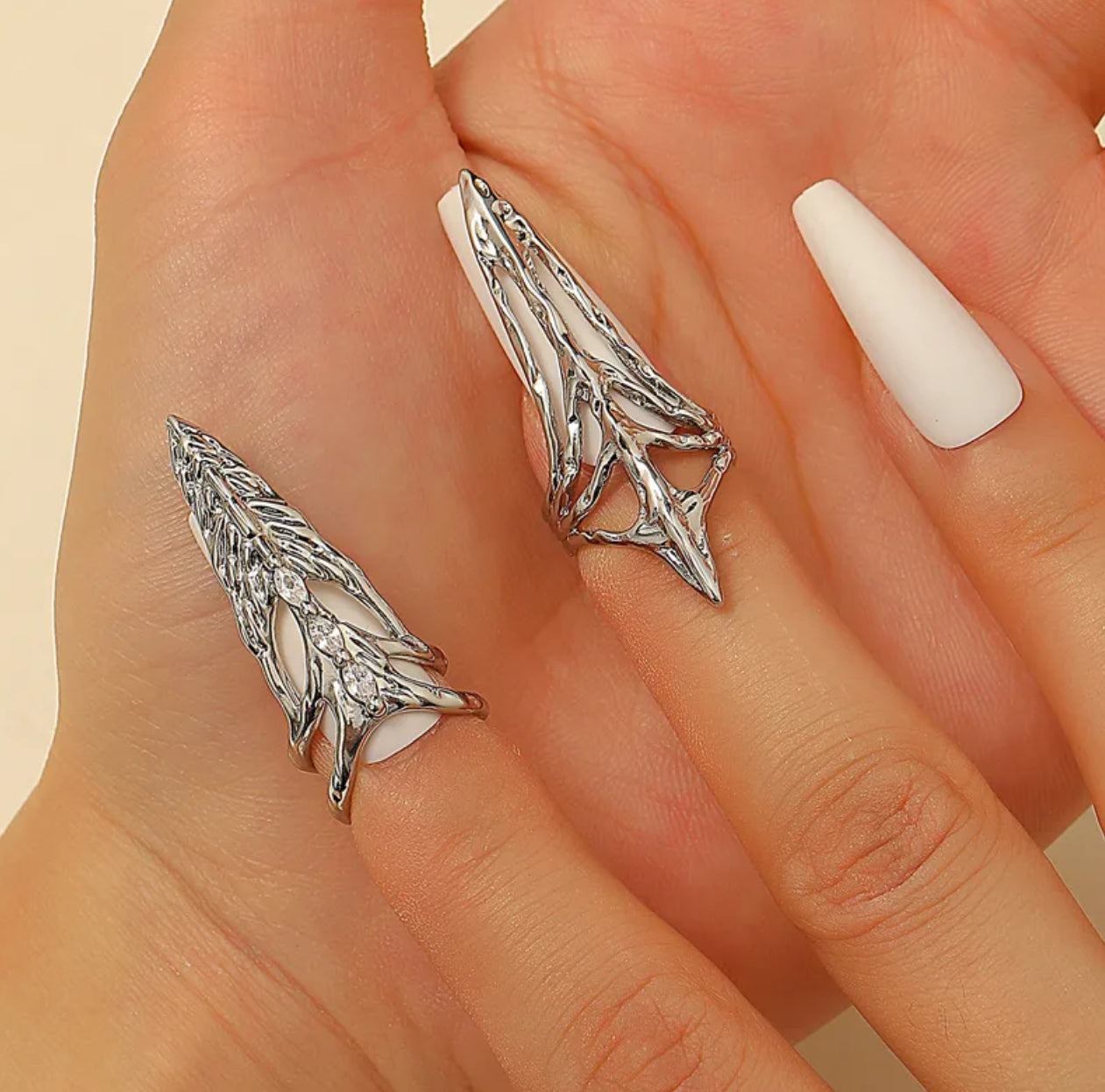 Cyber claw nail ring